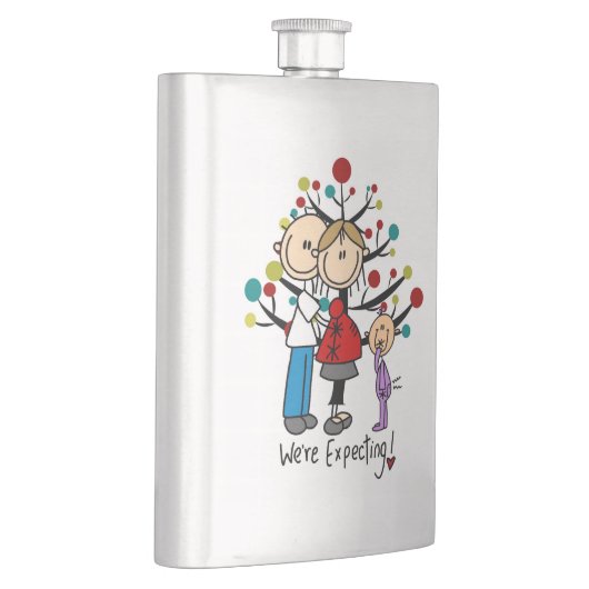 スティック数字の期待の両親の女の子 フラスク (右)