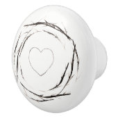 スティック素朴トウィグスブランチリースカントリーシック セラミックノブ (右)