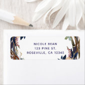 スティック素朴フローラリースモダンブライダルシャワー ラベル (インサイチュ)