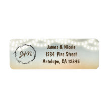 スティック素朴リースストリングライト住所 シール