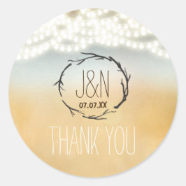 スティック素朴リースストリングラ結婚イトのシール ラウンドシール