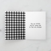 スティック誕生日ガールと赤いバルーン カード (内部)