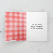 スティック誕生日ガールと赤いバルーン カード (内部)