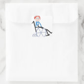 スティック車いす子 スクエアシール (バッグ)