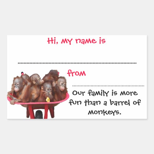 スティック・オン・ネーム・バッジ(懇親会) 長方形シール (正面)