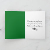 スティック・ガール卒業、髪と卒業証書 カード (内部)