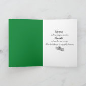 スティック・ガール卒業、髪と卒業証書 カード (内部)