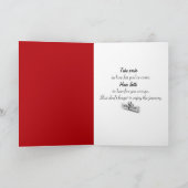 スティック・ガール卒業、髪と卒業証書 カード (内部)