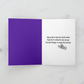 スティック・ガール卒業、髪と卒業証書 カード (内部)