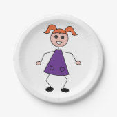 スティック・ガール ペーパープレート (正面)