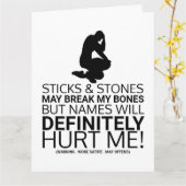 スティック&ストーンズ、目覚めた風刺 カード (黄色い花)