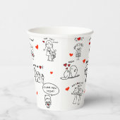 スティック・フィギュア・アート母の日 紙コップ (右)