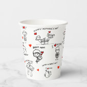 スティック・フィギュア・アート母の日 紙コップ (正面)
