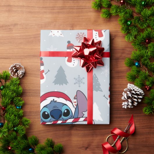 スティッチの包装紙 ラッピングペーパー (クリスマスギフト)