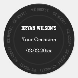 スティッパーソナライズされたカーアイスホッケーテーマ ラウンドシール