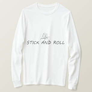 スティッ転がク・アンおもしろいド・スティック・マン遊ズ・ギター Tシャツ