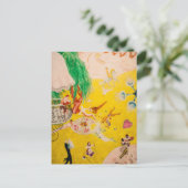 スティテハイマーによるピンクキャンディハートのラブフライト ポストカード (スタンド正面)