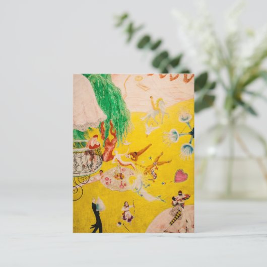 スティテハイマーによるピンクキャンディハートのラブフライト ポストカード (スタンド正面)