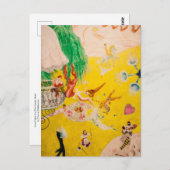 スティテハイマーによるピンクキャンディハートのラブフライト ポストカード (正面/裏面)