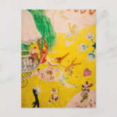 スティテハイマーによるピンクキャンディハートのラブフライト ポストカード (正面)