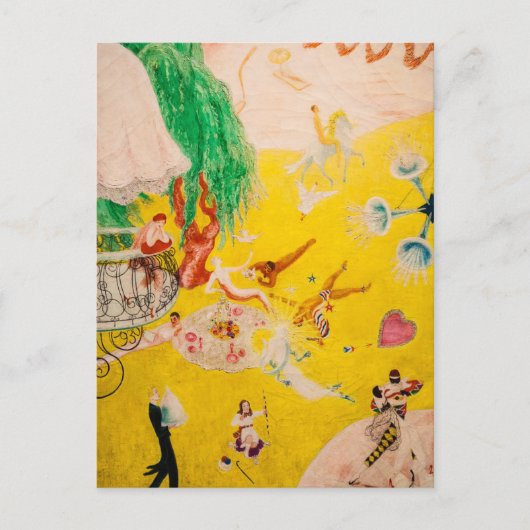 スティテハイマーによるピンクキャンディハートのラブフライト ポストカード (正面)