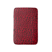 スティプルCranberry Red Leopardプリント バスマット (正面縦)