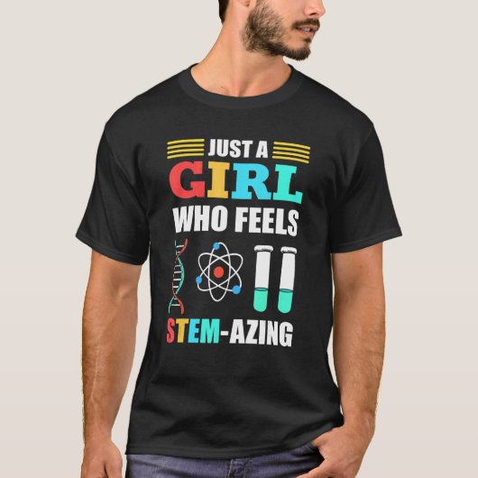 スティミニスト科学感じを食い止める少女 Tシャツ (正面)