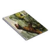 スティラコサウルスに対して戦うティラノサウルス・レックスのレックス ノートブック (右側)