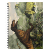 スティラコサウルスに対して戦うティラノサウルス・レックスのレックス ノートブック (正面)