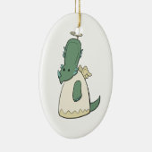 スティラコサウルスのクリスマスの天使のオーナメント セラミックオーナメント (右)