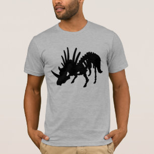 スティラコサウルスの恐竜の骨組黒 Tシャツ