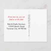 スティルウォーター赤カヌー新しいアドレス 案内ポストカード (裏面)