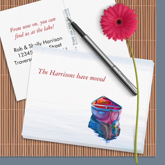 スティルウォーター赤カヌー新しいアドレス 案内ポストカード