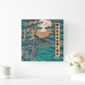 スティルウォーター走深い。 スクエア壁時計 (ホーム)