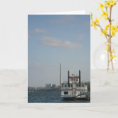 「スティルウォーター・リバーボート」誕生日カード カード (黄色い花)