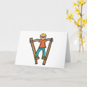 スティルト歩く カード (黄色い花)