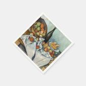 スティルライフりんごバスケットセザンヌ絵画ズ・アート スタンダードカクテルナプキン (角)