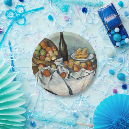 スティルライフりんごバスケットセザンヌ絵画ズ・アート ペーパープレート (パーティー)