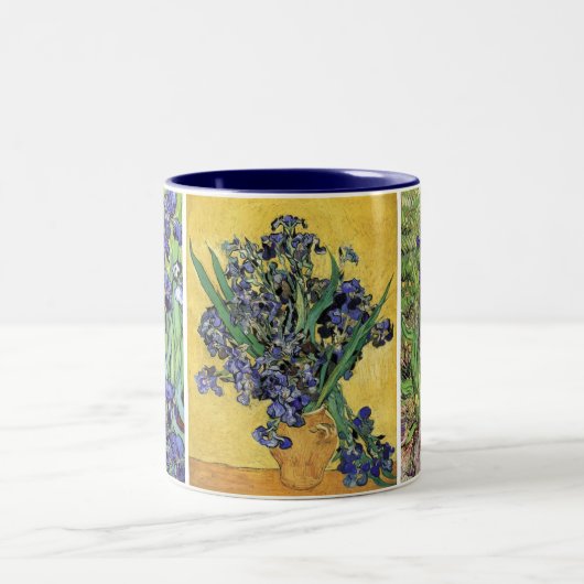 スティルライフアイリストリプチファンゴッホコーヒーマグ ツートーンマグカップ (中央)