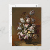 スティルライフウィズフラワーズハンスボロンジャーファインアート ポストカード (正面/裏面)