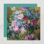 スティルライフオブサマーフラワーズハウスウォーミングパーティー 招待状 (正面/裏面)