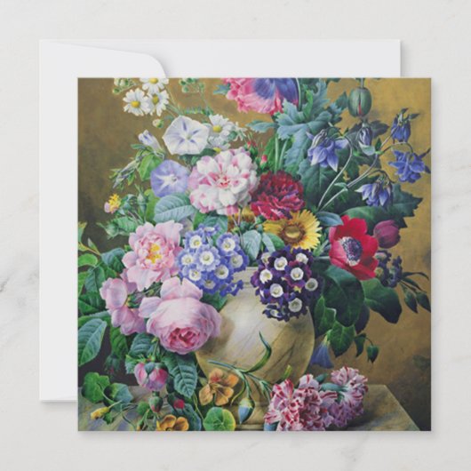 スティルライフオブサマーフラワーズハウスウォーミングパーティー 招待状 (正面)