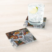 スティルライフオレンジ – ポールセザンヌ絵画の芸術 ガラスコースター (アングル)