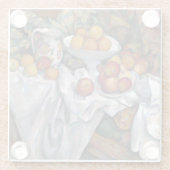 スティルライフオレンジ – ポールセザンヌ絵画の芸術 ガラスコースター (裏面)