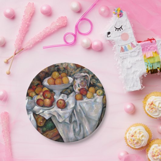 スティルライフオレンジ – ポールセザンヌ絵画の芸術 ペーパープレート (パーティー)