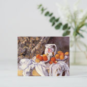 スティルライフカーテンピッチャーPaul Ceczanne ポストカード (スタンド正面)