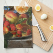 スティルライフバラとイチゴby Otto Ottesen キッチンタオル (四つ折り)