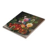 スティルライフバラとイチゴby Otto Ottesen タイル (側面)