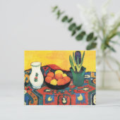 スティルライフパープルヒヤシンス威厳があるマッケ ポストカード (スタンド正面)