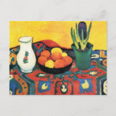 スティルライフパープルヒヤシンス威厳があるマッケ ポストカード (正面)